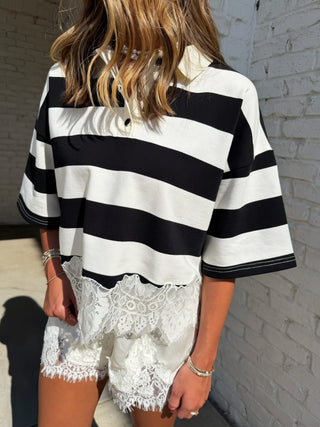 The Sutton Lace Polo