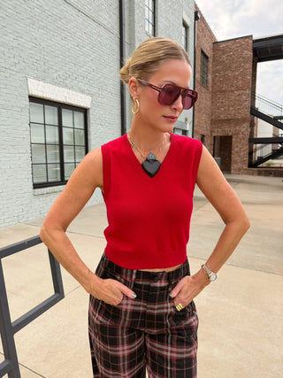 Olivaceous | Mallory Sweater Red