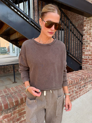 Z SUPPLY | Circuit Sweatshirt Dark Chocolate