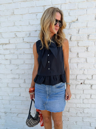 ENTRO | Lainey Tie Top Black