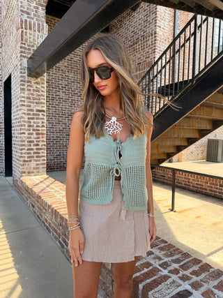 Sandy Beach Stripe Skort