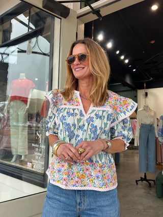 Floral Frills Blouse