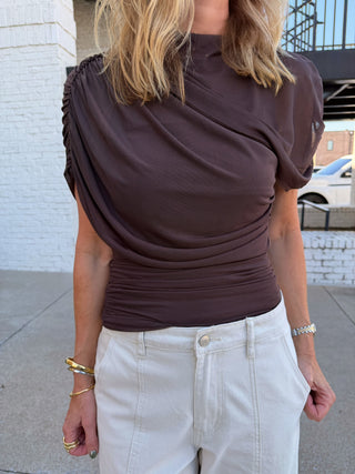 Sienna Cape Top Brown