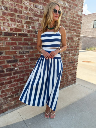 TCEC | The Tara Stripe Set - Navy