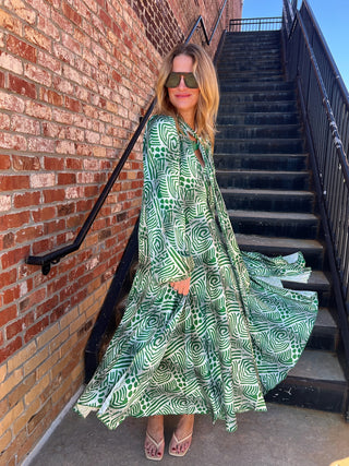 Genevieve Printed Shirt Dress