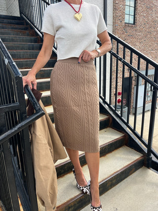HEYSON | Cannon Cable Knit Skirt