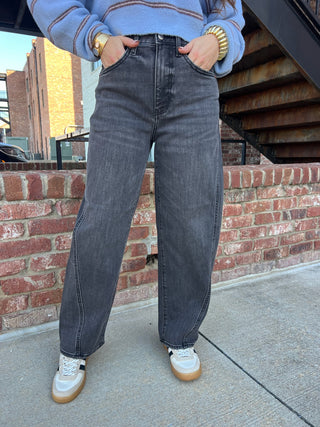 Daze | Westward Barrel Leg in Night Life Vintage