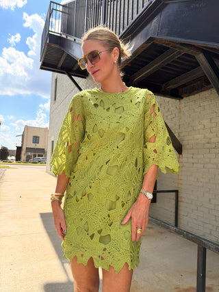 The Caro Dress Green