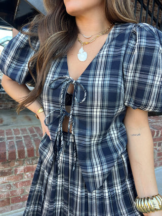 Sofie The Label | Aria Pleated Plaid Set