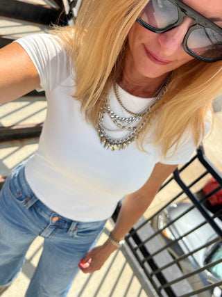 LE LIS | Basic Barb Top White