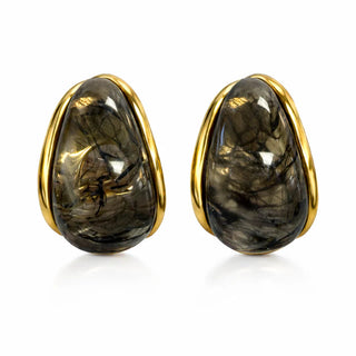 SAHIRA | Olivia Black Resin Hoops