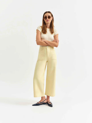 Daze Denim | Valley Girl Wide Leg Ankle in Sunny