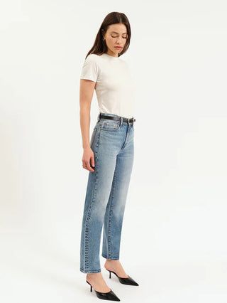 Daze Denim | Smarty Pants High Rise Slim Straight in Face to Face