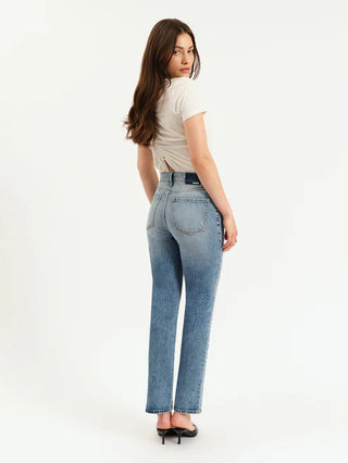 Daze Denim | Smarty Pants High Rise Slim Straight in Face to Face