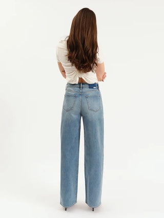 Daze Denim | City Straight High Rise Straight Leg in Double Dip