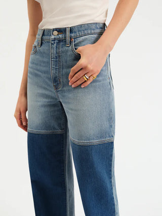 Daze Denim | City Straight High Rise Straight Leg in Double Dip