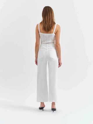Daze Denim | Pleaser High Rise Wide Ankle in Lamb