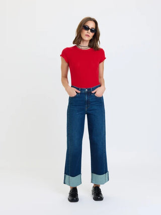 DAZE DENIM | Pleaser High Rise Wide Ankle | Slow Motion
