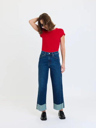 DAZE DENIM | Pleaser High Rise Wide Ankle | Slow Motion