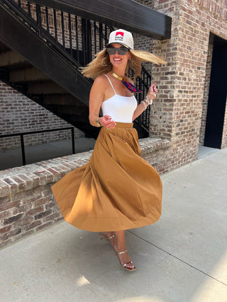 Marigold Chic High-Waisted Skirt