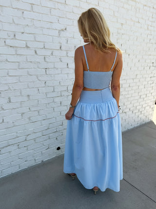 BABY PINK | Exclusive Lace Trimmed Top & Skirt Set