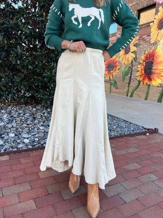 Olivaceous | Sallie Maxi Skirt Natural