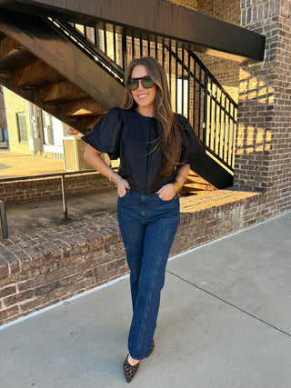 Mable | Satin Puff Sleeve