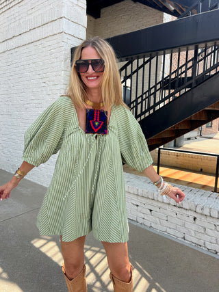 Beyond Beauty Romper Sage