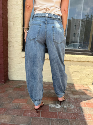 Maisie Denim Jogger Pants | Denim