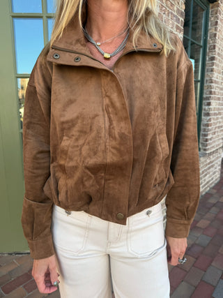 Z SUPPLY | Corin Bubble Hem Jacket Saddle Suede
