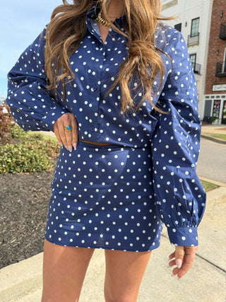 Needii | The Blair Polka Dot Navy Set