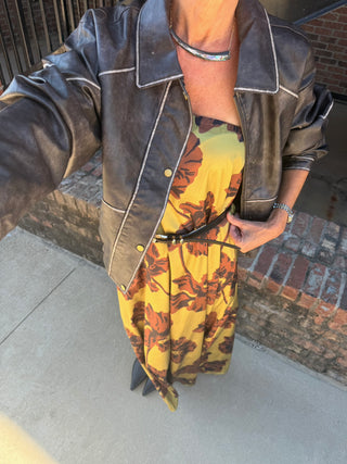 Kylie Leather Jacket Brown