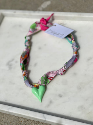 Jennifer Thames | Mint Heart Purp/Grn Multi Scarf
