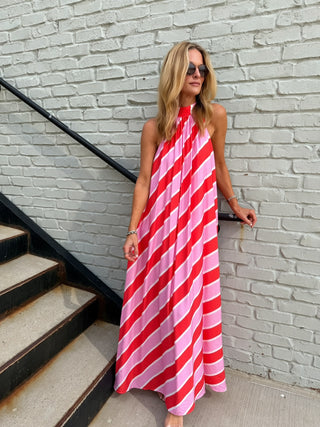 ENTRO | Ralph Maxi Dress Pink/Orange