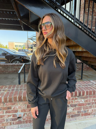 Z Supply Boyfriend Sweatshirt Ash Black