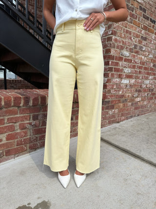 MIOU MUSE | Straight Wide Leg Denim Pants Banana