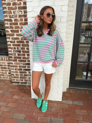 LE LIS | Bondi Sweater Pink/Mint
