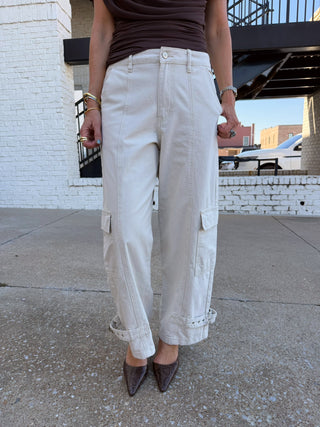 Arden Cargo Pants Cream