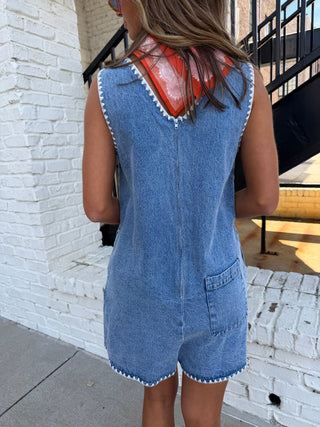 Easy Street Denim Romper