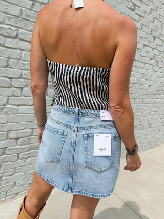 Lucy Paris | Nara Scarf Top - Navy Stripe