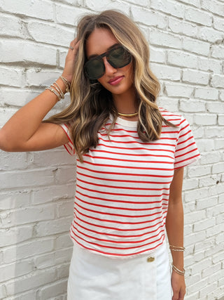 Z SUPPLY | Junie Striped Tee Lychee