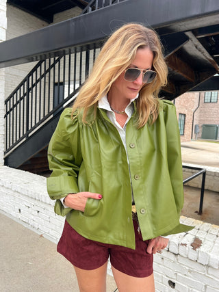 GLAM | Luna High Collar Jacket Olive
