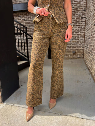 LE LIS | Untamed Utility Leopard Vest and Pants Set