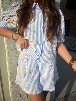 The Eleanor Lace Stripe Set