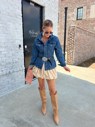 NEEDii | The Beatrice Bubble Skirt Tan