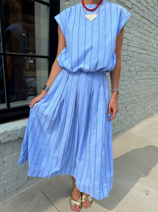 GLAM | Brynlee Midi Skirt Blue