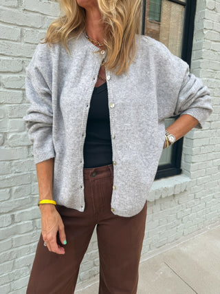 Millie Sweater Cardigan | Heather Grey