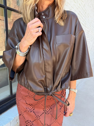 Remi Leather Jacket Chocolate