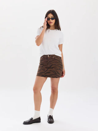 DAZE | Malibu Mini Mid Waist Mini - Desert Zebra
