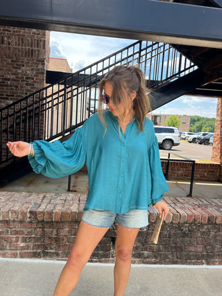 FATE | Lambert Blouse Teal